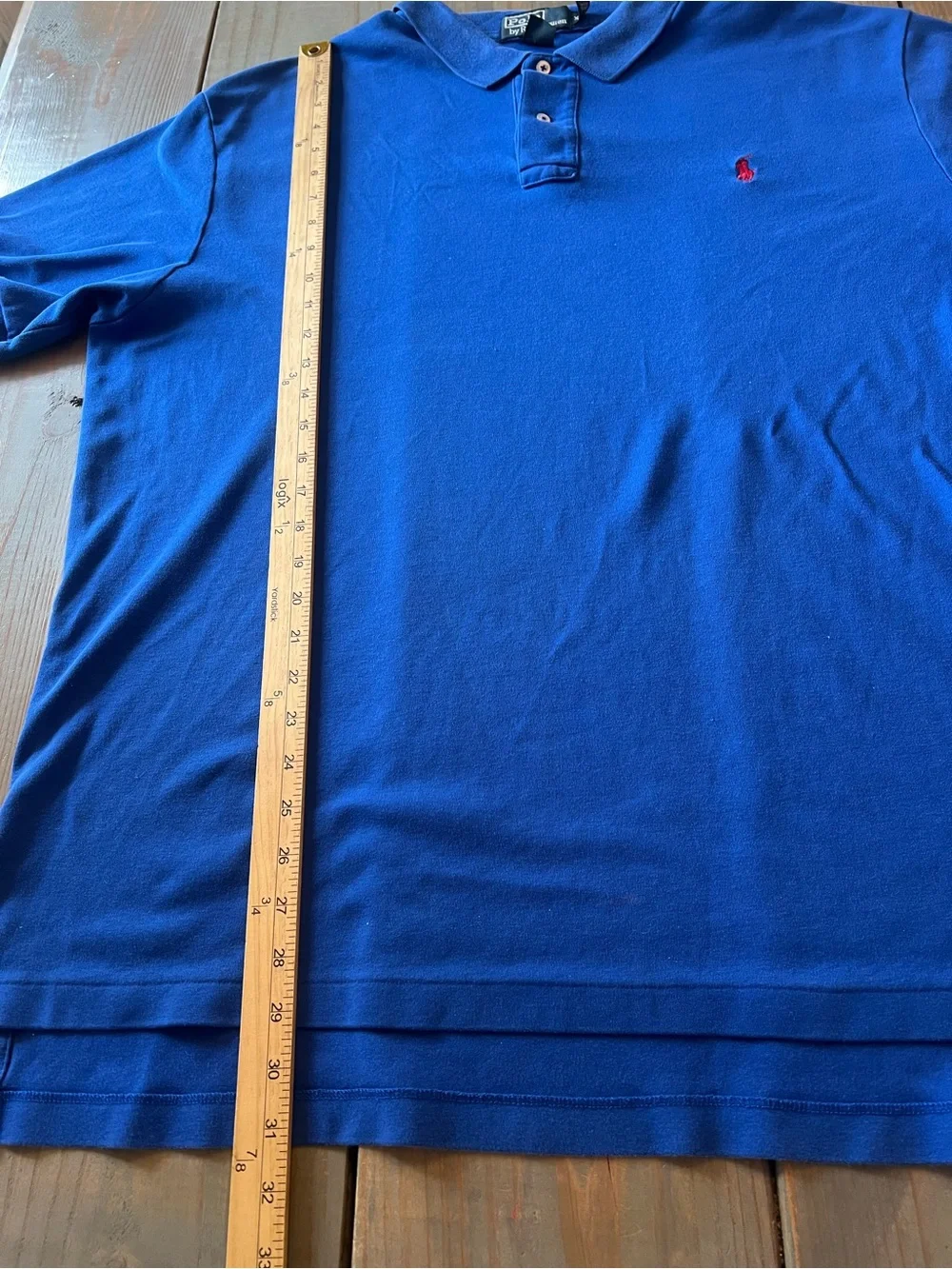 Vintage Polo Ralph Lauren Blue Polo Shirt Mens XXL Red Pony Short Sleeve